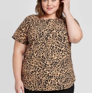 Animal print top size 4X